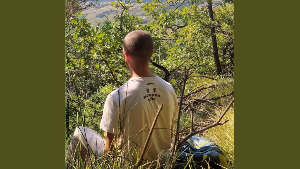 Meditating in nature